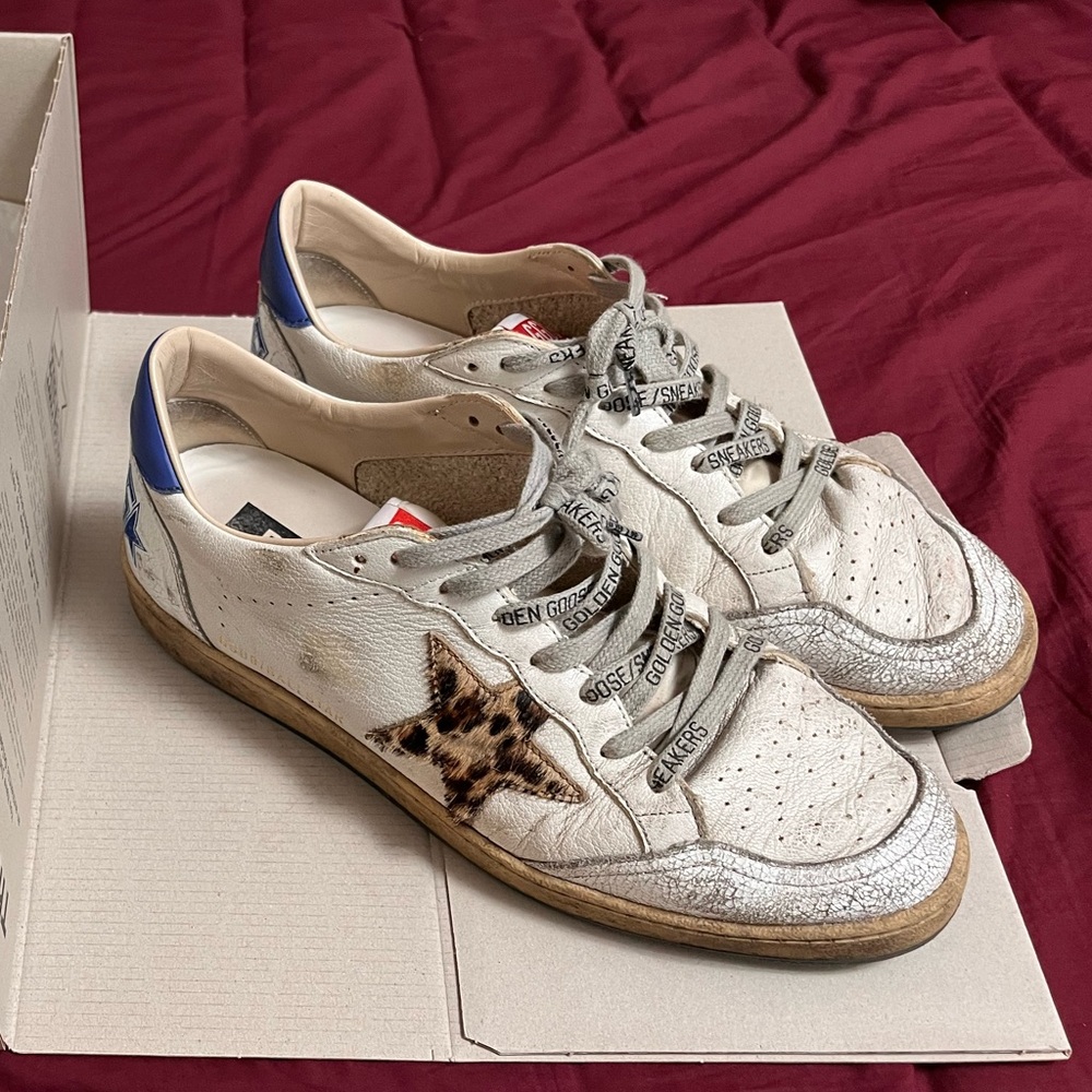 Golden Goose pony fur ball star sneakers
